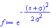 exp(-(1/2)*(x+sigma)^2/sigma^2)
