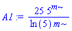 25*5^m/(ln(5)*m)