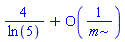 4/ln(5)+O(1/m)