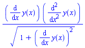 (diff(y(x), x))*(diff(diff(y(x), x), x))/(1+(diff(y(x), x))^2)^(1/2)
