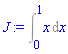 Int(x, x = 0 .. 1)