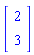 Vector(2, {(1) = 2, (2) = 3})