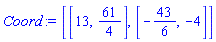 [[13, 61/4], [-43/6, -4]]