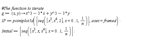 g := proc (x, y) options operator, arrow; x^3-3*x+y^3-3*y end proc: