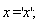 x = 'x';