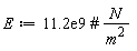 E := 0.112e11