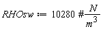 RHOsw := 10280