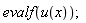 evalf(u(x));