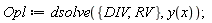Opl := dsolve({DIV, RV}, y(x));