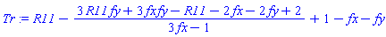 R11-(3*R11*fy+3*fx*fy-R11-2*fx-2*fy+2)/(3*fx-1)+1-fx-fy