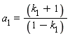 a[1] = (k[1]+1)/(1-k[1])