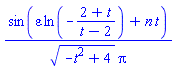 sin(epsilon*ln(-(2+t)/(t-2))+n*t)/((-t^2+4)^(1/2)*Pi)