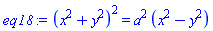 (x^2+y^2)^2 = a^2*(x^2-y^2)