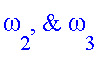 omega[2], & omega[3]