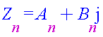 Z[n] = A[n]+I*B[n]