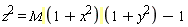 z^2 = M*(1+x^2)*(1+y^2)-1