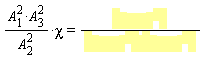 A[1]^2*A[3]^2*chi/A[2]^2 = (1+y^2)/((1+x^2)*(1+z^2))