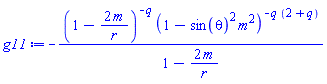 -(1-2*m/r)^(-q)*(1-sin(theta)^2*m^2)^(-q*(2+q))/(1-2*m/r)