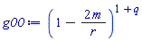 (1-2*m/r)^(1+q)