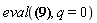 eval(g[mu, nu] = (Matrix(4, 4, {(1, 1) = ((r-2*m)/r)^(-q)*(cos(theta)^2*m^2-m^2+1)^(-q*(2+q))*r/(-r+2*m), (1, 2) = 0, (1, 3) = 0, (1, 4) = 0, (2, 1) = 0, (2, 2) = -((r-2*m)/r)^(-q)*(cos(theta)^2*m^2-m^2+1)^(-q*(2+q))*r^2, (2, 3) = 0, (2, 4) = 0, (3, 1) = 0, (3, 2) = 0, (3, 3) = -((r-2*m)/r)^(-q)*(cos(theta)^2*m^2-m^2+1)^(-q*(2+q))*r^2*sin(theta)^2, (3, 4) = 0, (4, 1) = 0, (4, 2) = 0, (4, 3) = 0, (4, 4) = (r-2*m)*((r-2*m)/r)^q/r})), q = 0)