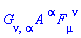 G[nu, alpha]*A[`~alpha`]*F[mu, `~nu`]