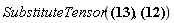 SubstituteTensor(A[alpha] = C[alpha]*C[mu]*C[`~mu`], A[mu]*B[`~mu`])
