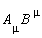 Physics:-`*`(A[mu], B[`~mu`])