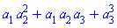 a[1]*a[2]^2+a[1]*a[2]*a[3]+a[3]^3
