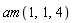 am(1, 1, 4)