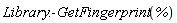 Library:-GetFingerprint(%)