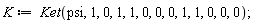 K := Ket(psi, 1, 0, 1, 1, 0, 0, 0, 1, 1, 0, 0, 0);