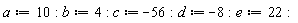 a := 10: