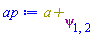 `a+`[psi[1, 2]]