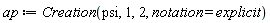 ap := Creation(psi, 1, 2, notation = explicit)