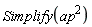 Simplify(ap^2)