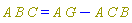 Physics:-`*`(A, B, C) = Physics:-`*`(A, G)-Physics:-`*`(A, C, B)