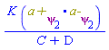 K*Physics:-`.`(`a+`[psi[2]], `a-`[psi[2]])/(C+D)