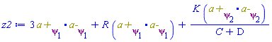 3*Physics:-`.`(`a+`[psi[1]], `a-`[psi[1]])+R*Physics:-`.`(`a+`[psi[1]], `a-`[psi[1]])+K*Physics:-`.`(`a+`[psi[2]], `a-`[psi[2]])/(C+D)