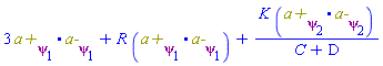 3*Physics:-`.`(`a+`[psi[1]], `a-`[psi[1]])+R*Physics:-`.`(`a+`[psi[1]], `a-`[psi[1]])+K*Physics:-`.`(`a+`[psi[2]], `a-`[psi[2]])/(C+D)