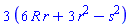 3*``(6*R*r+3*r^2-s^2)