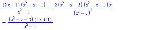 (2*x-1)*(x^2+x+1)/(x^2+1)-2*(x^2-x-3)*(x^2+x+1)*x/(x^2+1)^2+(x^2-x-3)*(2*x+1)/(x^2+1)