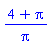 (4+Pi)/Pi
