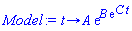 proc (t) options operator, arrow; A*exp(B*exp(C*t)) end proc