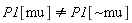 P1[mu] <> P1[`~mu`]