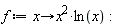 f := proc (x) options operator, arrow; x^2*ln(x) end proc: