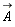 `#mover(mi("A"),mo("&rarr;"))`
