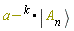 "a(-)^k*| A[n] >"