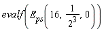 evalf(E__ps(16, Units:-Standard:-`/`(Units:-Standard:-`^`(2, 3)), 0))