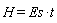 H = Es*t