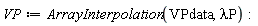 VP := ArrayInterpolation(VPdata, `&lambda;P`):